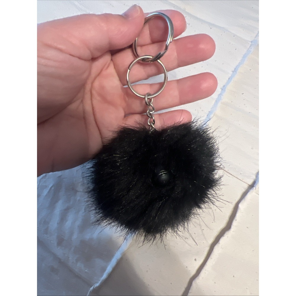Kipling Keychain POMPOM MONKEY True Black Bag Charm Key Ring - Picture 2 of 3